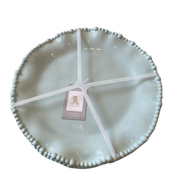 Rachel Ashwell Pastel Blue Pearl Shimmer Melamine Plates 9in Set of 4 New - Picture 4 of 16